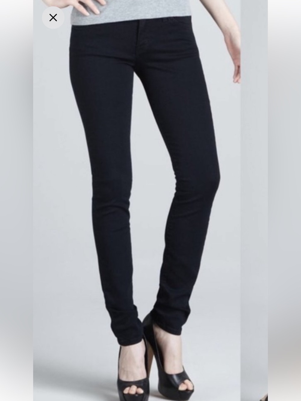 Current/Elliott Skinny Jeans Size 24 Stretch Denim Dark Wash Emo